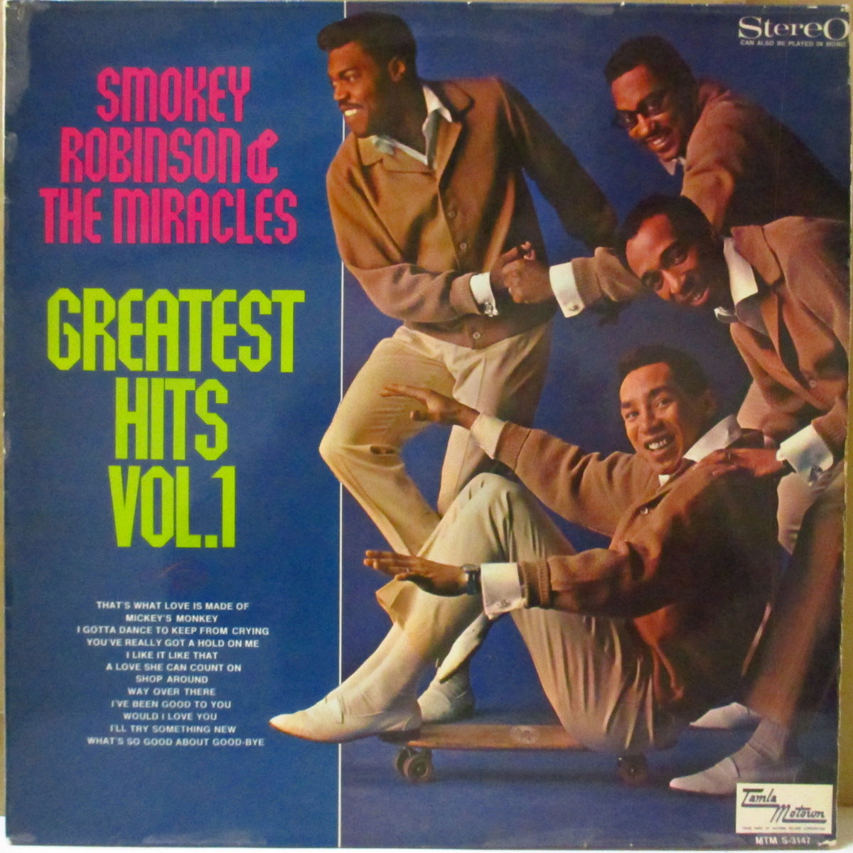 MIRACLES (SMOKEY ROBINSON & THE) (スモーキー・ロビンソン&ミラクルズ) - Greatest Hits Vol.1 (オランダ '68 オリジナル・ステレオ LP)オランダのみの独自編集ベスト12曲。
