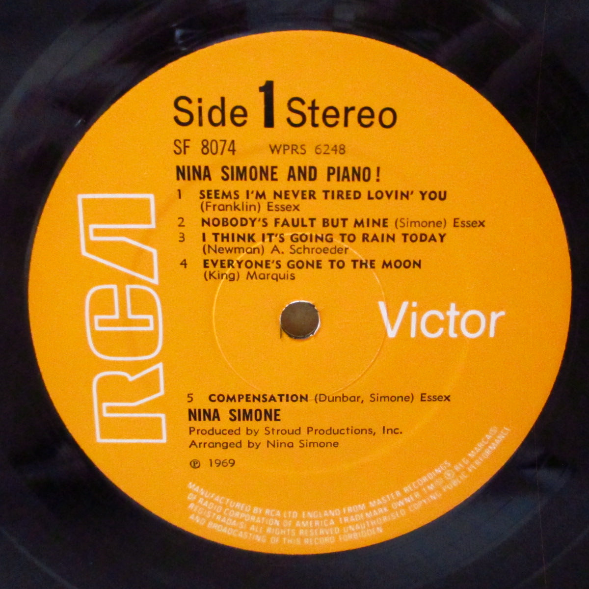 NINA SIMONE (ニーナ・シモン) - Nina Simone And Piano! (UK '70 オリジナル・ステレオ LP/表面コーティング・ジャケ)近年稀な奇跡の美品!