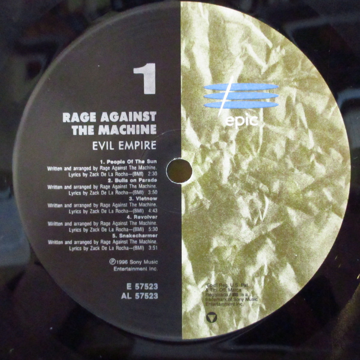 RAGE AGAINST THE MACHINE (レイジ・アゲインスト・ザ・マシーン) - Evil Empire (US オリジナル LP+ソフト紙インナー) '96年2ndアルバム