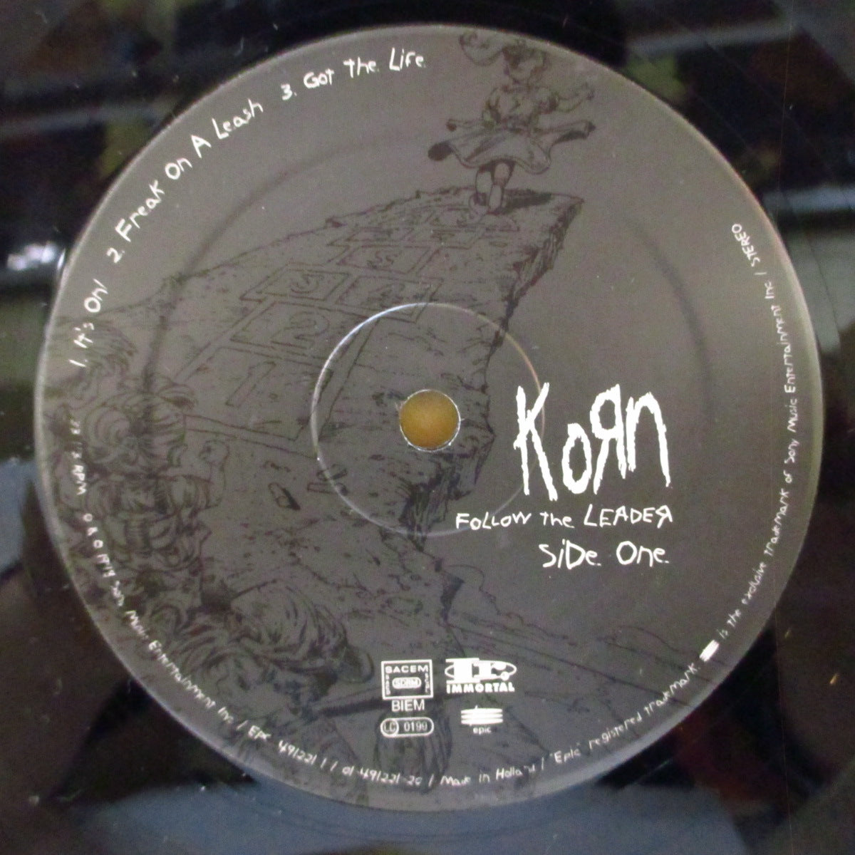 KORN (コーン) - Follow The Leader (EU オリジナル 2xLP+ソフト紙インナー/レアステッカー付き光沢ジャケ) '98年3rdアルバム