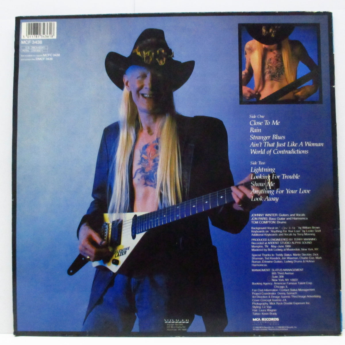 JOHNNY WINTER (ジョニー・ウィンター) - The Winter Of '88 (UK オリジナル LP)