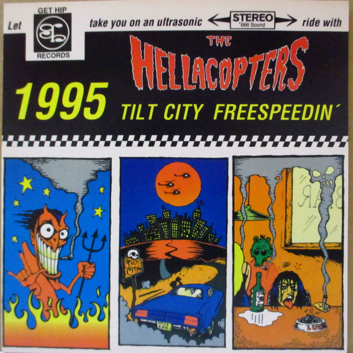 HELLACOPTERS, THE (ザ・ヘラコプターズ) - 1995 +2 (US '97 再発3曲入り「クリア盤」 7インチ/光沢固紙ジャケ)