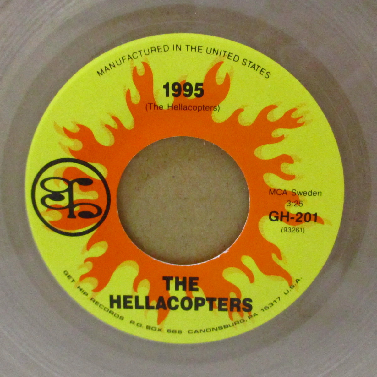 HELLACOPTERS, THE (ザ・ヘラコプターズ) - 1995 +2 (US '97 再発3曲入り「クリア盤」 7インチ/光沢固紙ジャケ)