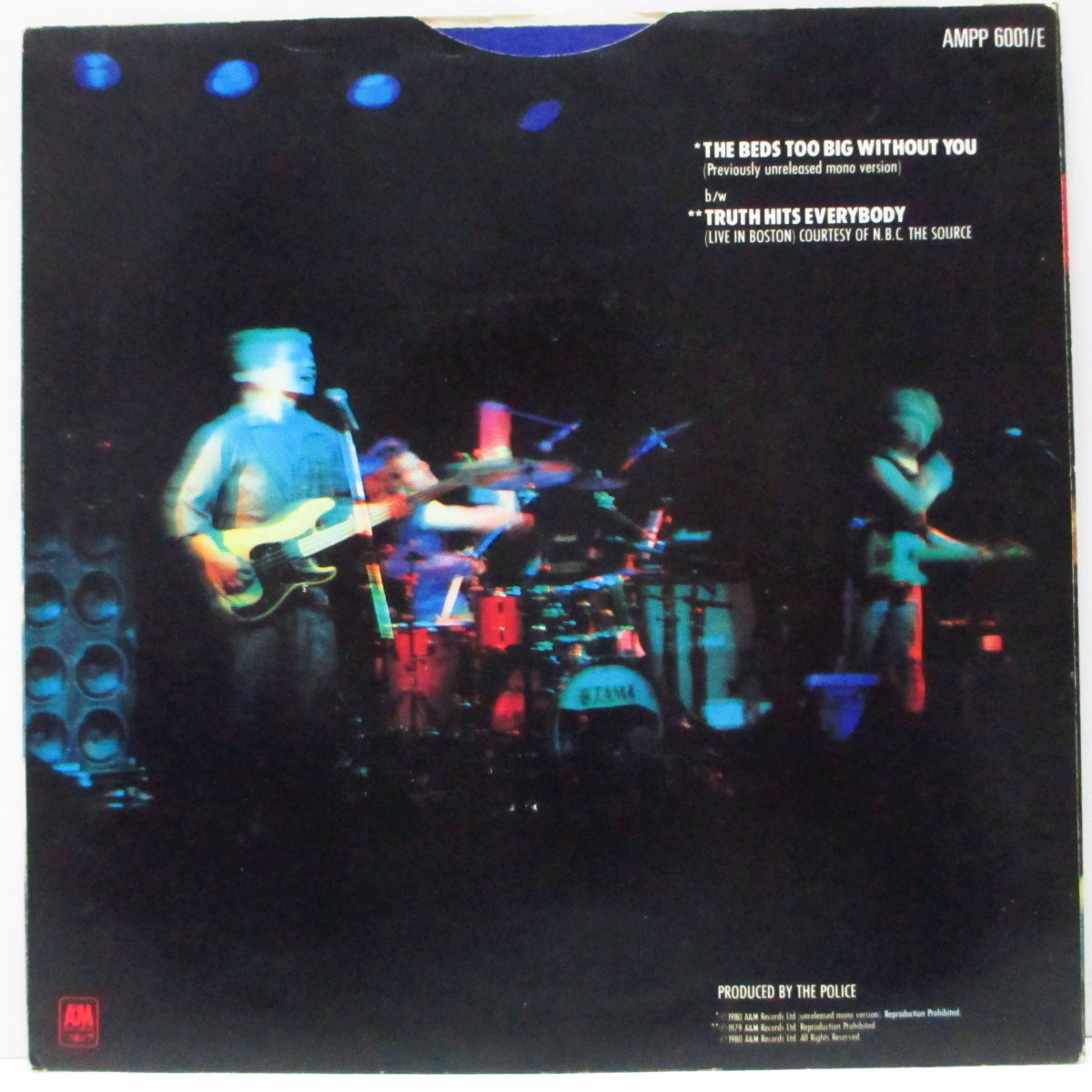 POLICE, THE (ザ ・ポリス) - The Beds Too Big Without You (UK 限定「ブルーヴァイナル」7"/光沢固紙ジャケ) 「Six Pack 」からのバラ売り !