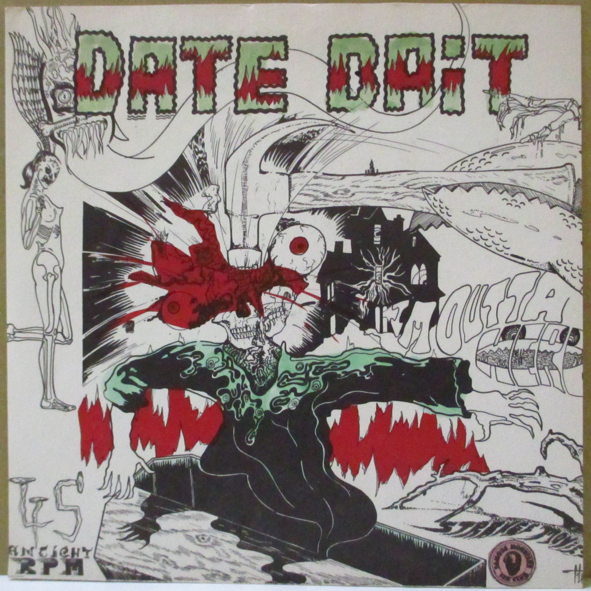 DATE BAIT (デート・ベイト) - I'm Outta Here (US '89 100枚限定 7インチ+インサート/ナンバリング入りマットソフト紙白ジャケ)