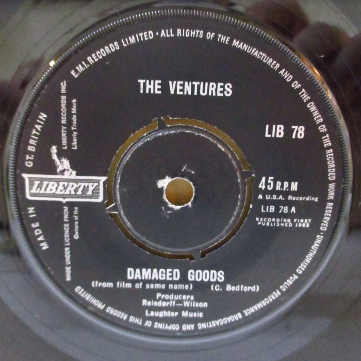 VENTURES (ベンチャーズ) - Damaged Goods / Ninth Wave (UK '63 オリジナル 7インチ+カンパニースリーブ)