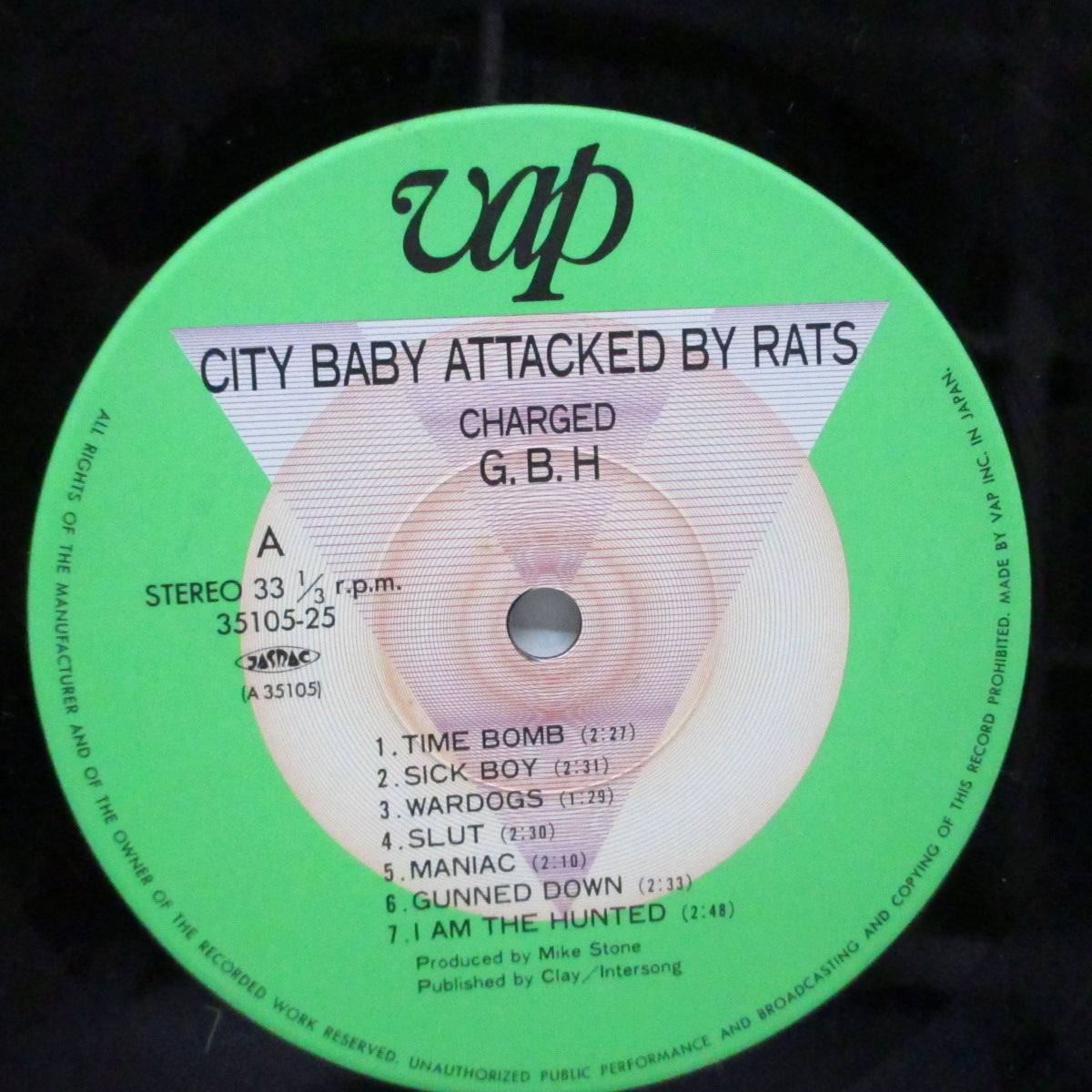 Charged G.B.H (チャージド G.B.H) - 襲撃 -City Baby Attacked By Rats (Japan オリジナル LP+帯) 近年稀な美品!