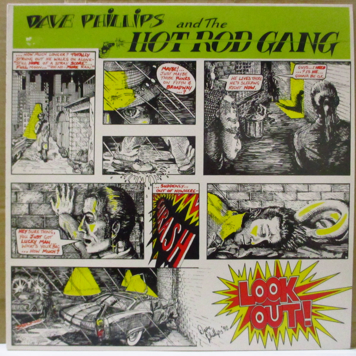 DAVE PHILLIPS & THE HOT ROD GANG (デイヴ・フィリップス・アンド・ザ・ホット・ロッド・ギャング) - Look Out (UK オリジナル LP+インナー) '92年アルバム