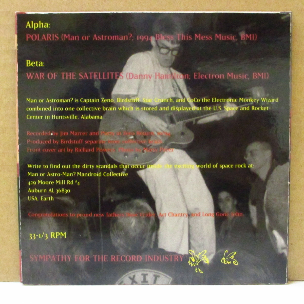 MAN OR ASTROMAN? (マン・オア・アストロマン) - Postphonic Star Exploration (US '95 オリジナル33回転 5インチ/光沢固紙ジャケ)