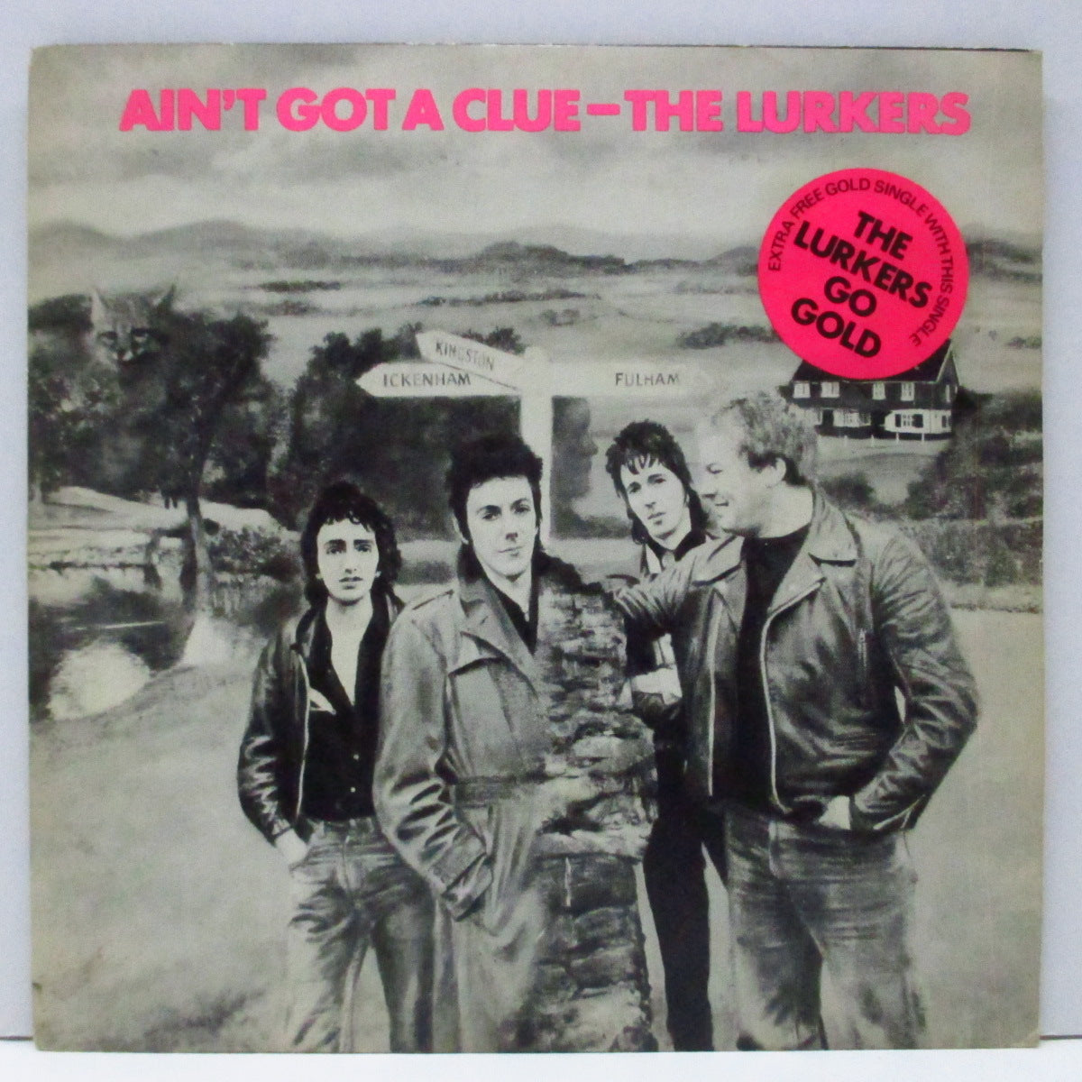 LURKERS, THE (ザ・ラーカーズ) - Ain't Got A Clue (UK オリジナル 7"+金色 FLEXI/ステッカー付光沢固紙折り返ジャケ) 初回15,000枚限定ソノシート付き !