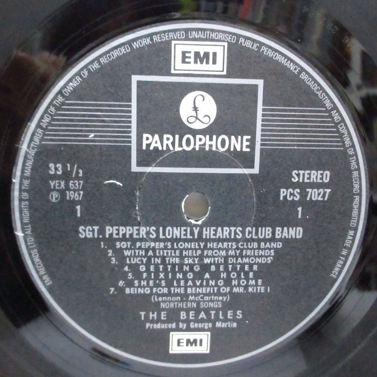 BEATLES (ビートルズ) - Sgt.Peppers Lonely Hearts Club Band (UK-France 70's 再発 2xEMI 「ステレオ」LP+インサート/「中ジャケ折り返無」両面コーティング見開ジャケ)