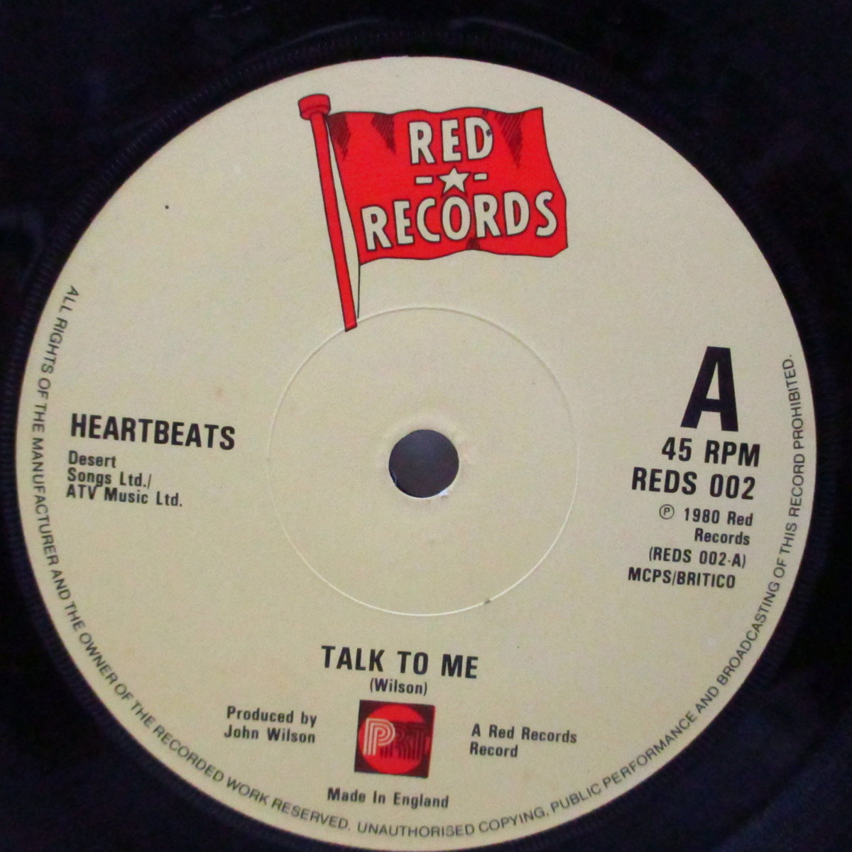HEARTBEATS (ハートビーツ) - Talk To Me (UK オリジナル 7"/カンパニースリーブ)モッド・テイストなデビューシングル !