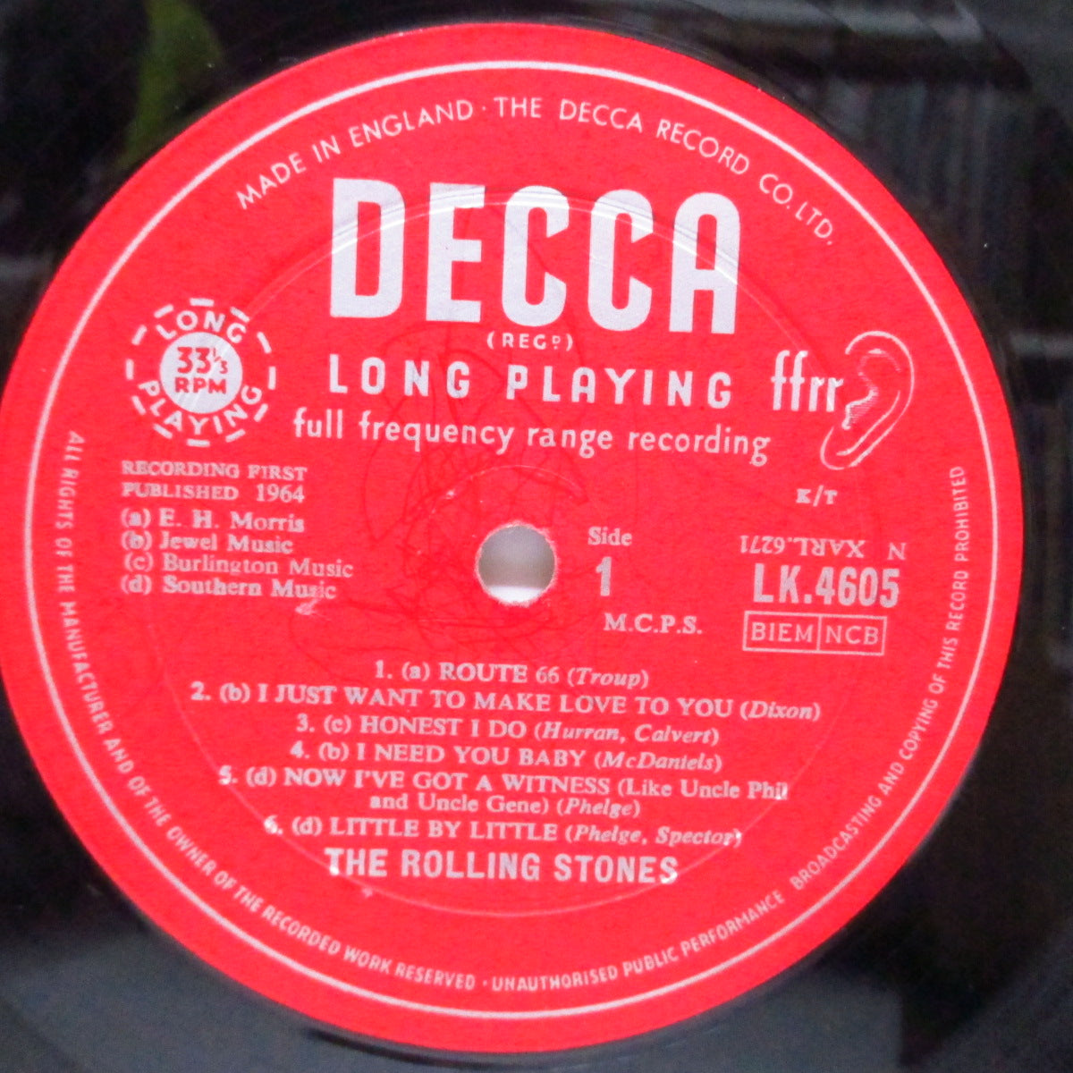 ROLLING STONES (ローリング・ストーンズ) - Rolling Stones (1st) (UK '64 セカンドプレス「モノラル」LP/「I Need You, Baby」表面コーティング折り返しジャケ)