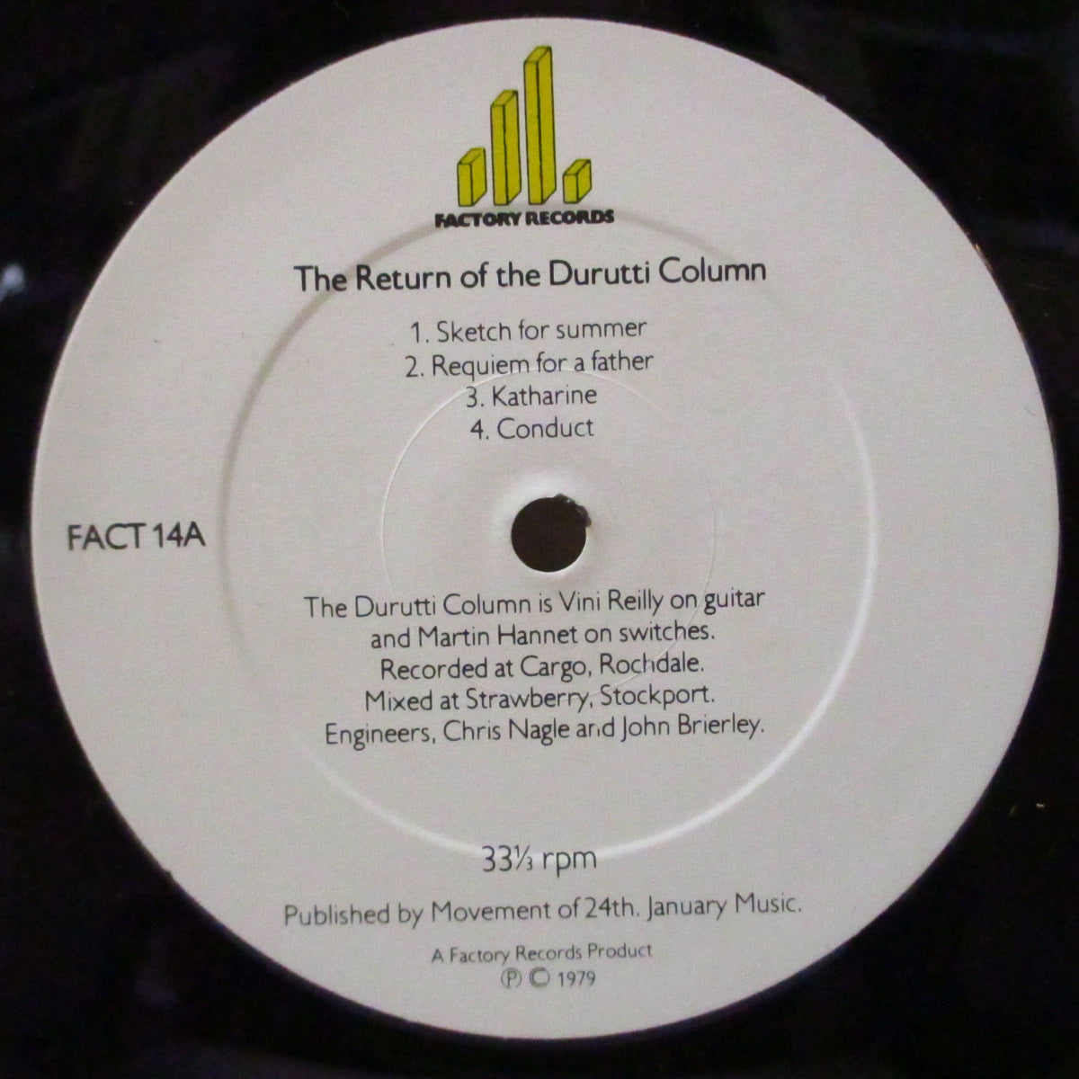DURUTTI COLUMN, THE (ドルッティ・コラム) - The Return Of The Durutti Column (UK '80 再発 LP/絹目ジャケ)