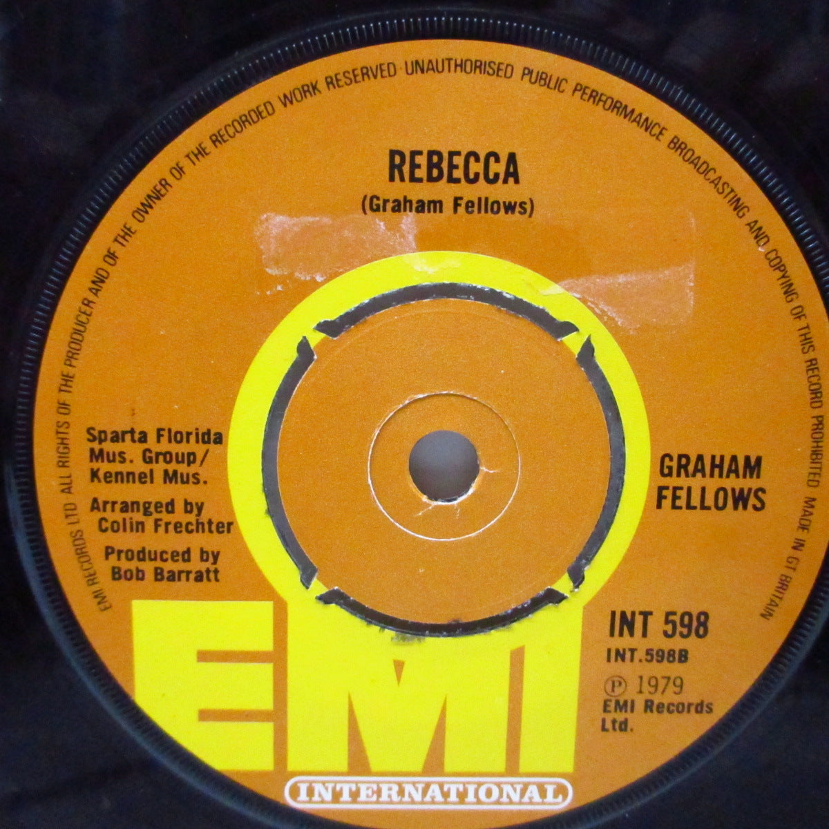 GRAHAM FELLOWS (グラハム・フェローズ) - Rebecca / Men Of Oats And Creosote (UK オリジナル 7"/カンパニースリーブ) AKA ジルテッド・ジョン !