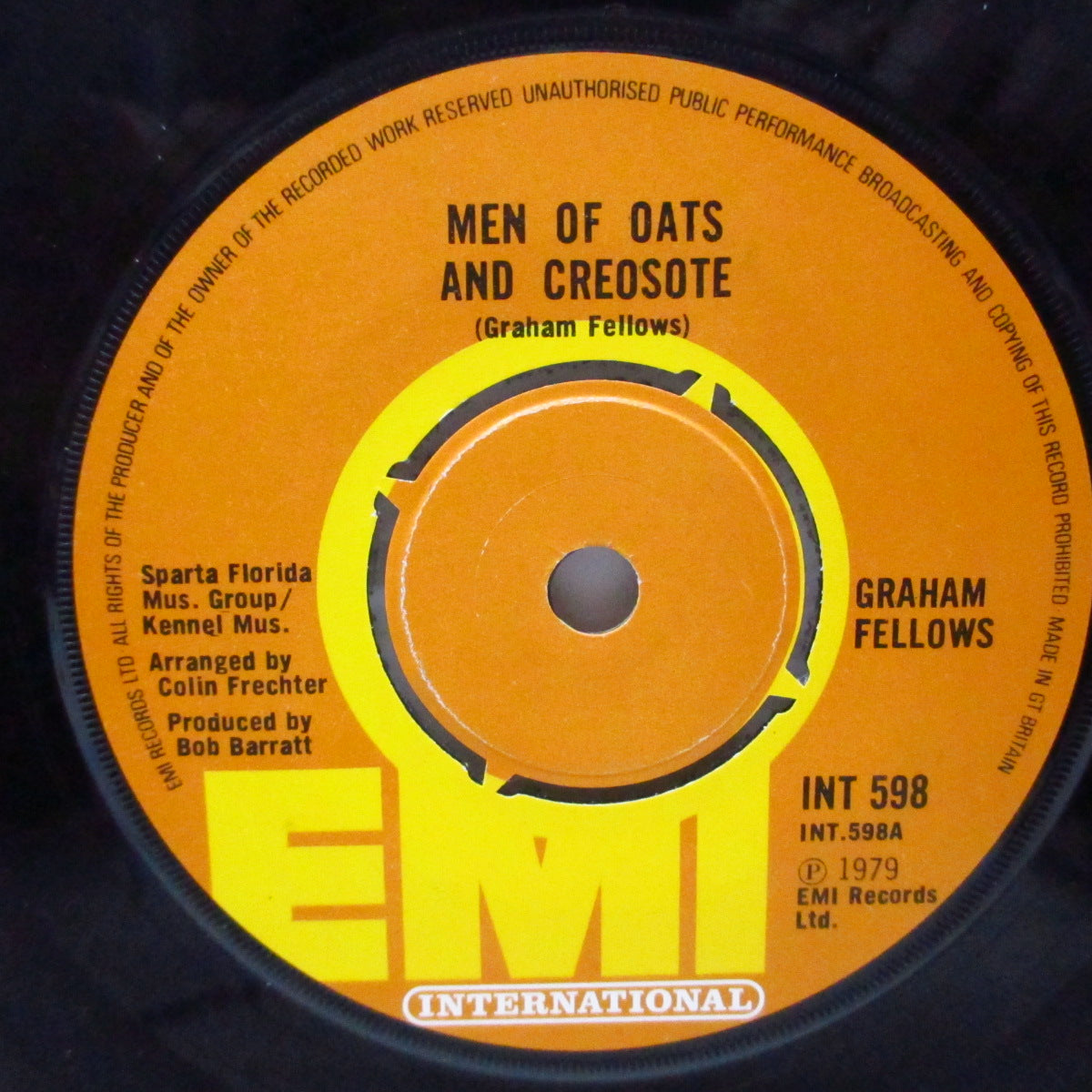 GRAHAM FELLOWS (グラハム・フェローズ) - Rebecca / Men Of Oats And Creosote (UK オリジナル 7"/カンパニースリーブ) AKA ジルテッド・ジョン !