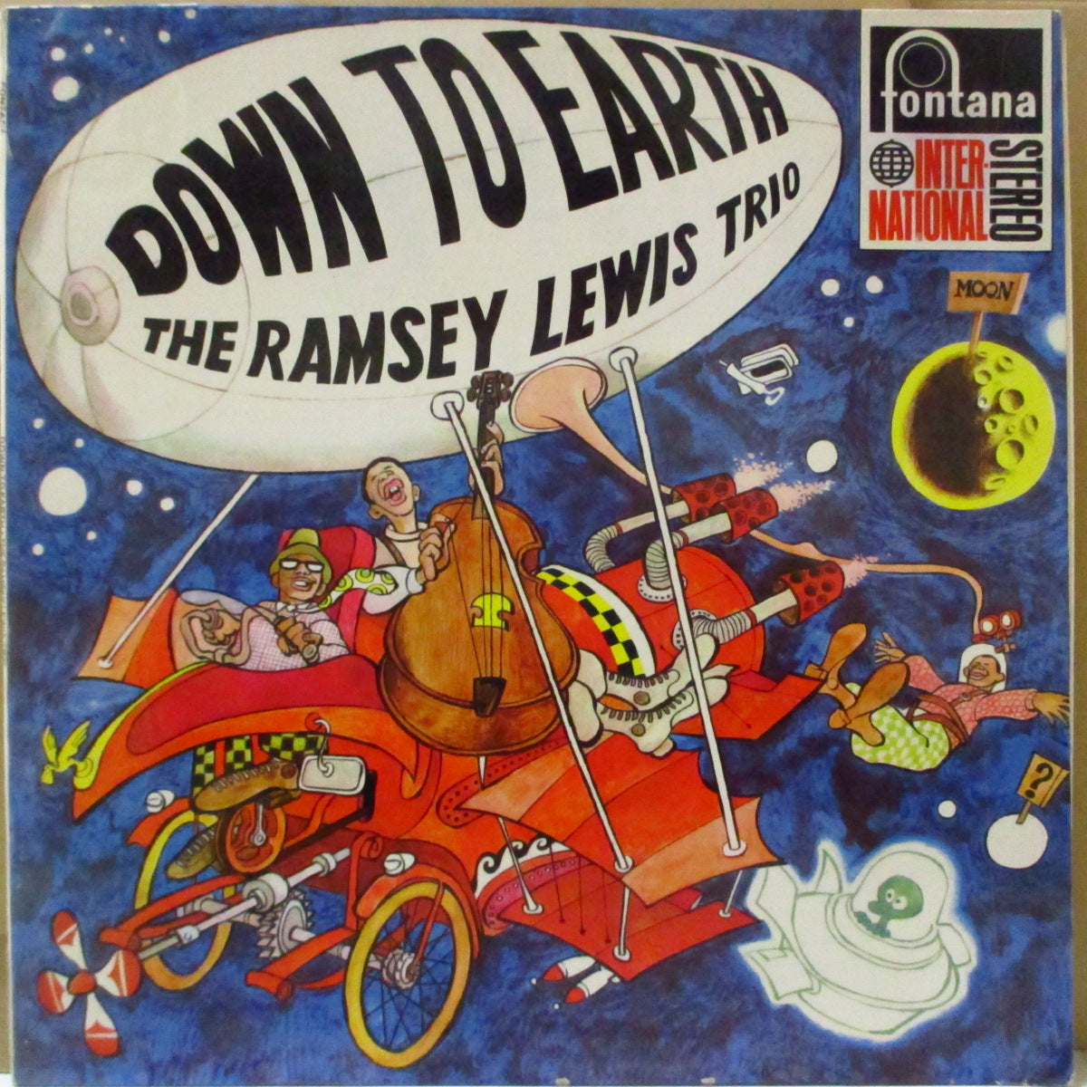 RAMSEY LEWIS TRIO (ラムゼイ・ルイス・トリオ) - Down To Earth (UK 60's 再発 ステレオLP/表面コーティング・ジャケ)R&B-MOD JAZZトリオ59年4作目アルバム、英国独自ジャケ!