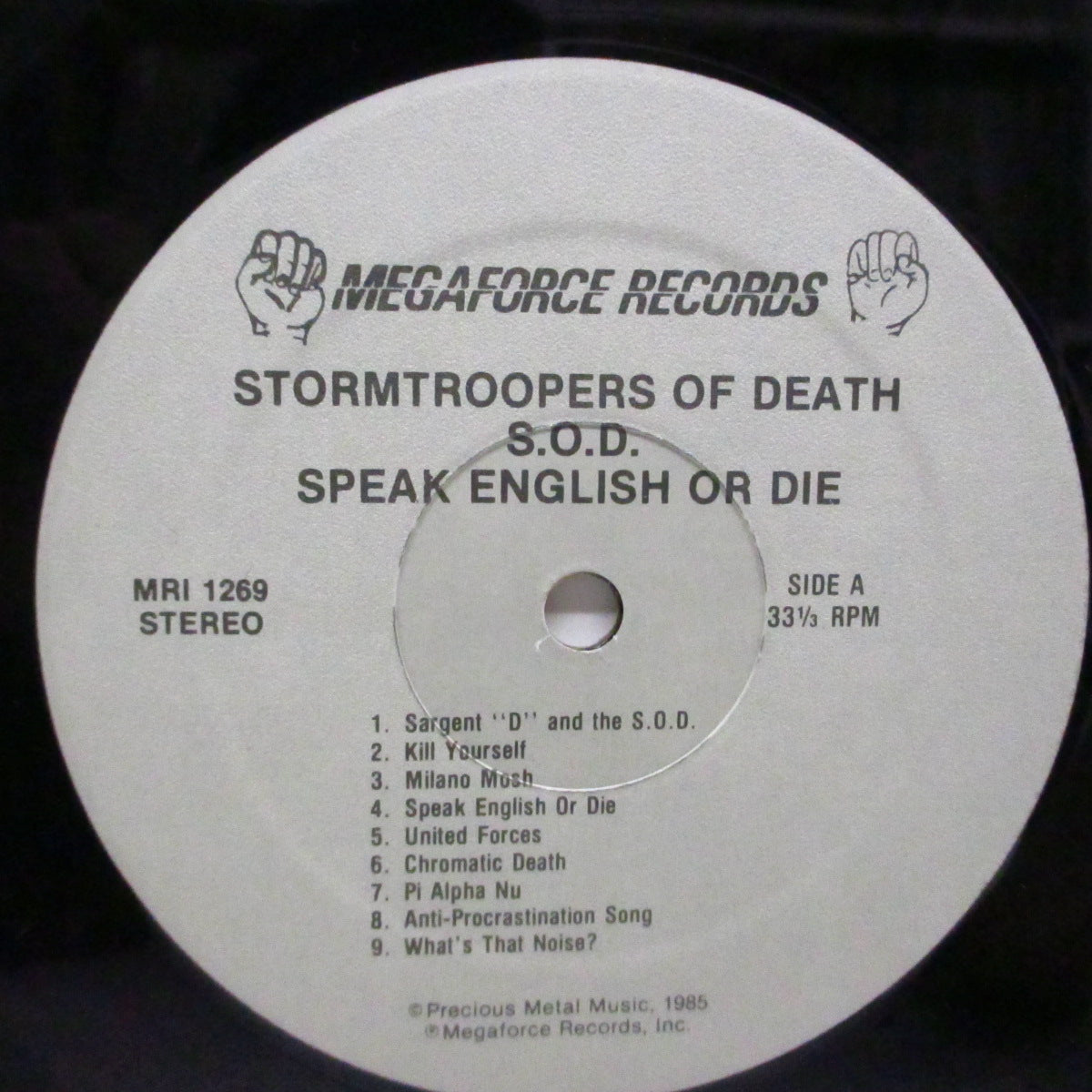 S.O.D. : Stormtroopers Of Death (エス・オー・ディー) - Speak English Or Die (US '85 オリジナル LP+インナー)ファースト!