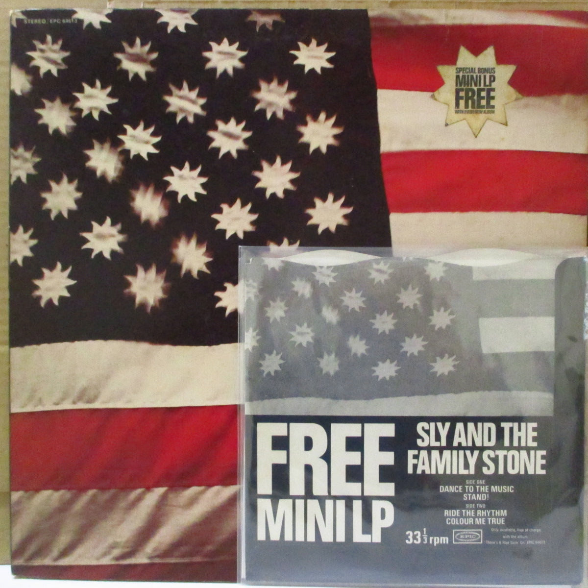 SLY & THE FAMILY STONE (スライ&ザ・ファミリー・ストーン) - There's a Riot Goin' On (UK '71 初回限定オリジナル LP+ボーナス・ジャケ付き4曲入7インチEP/レア・ステッカー付き見開きジャケ)