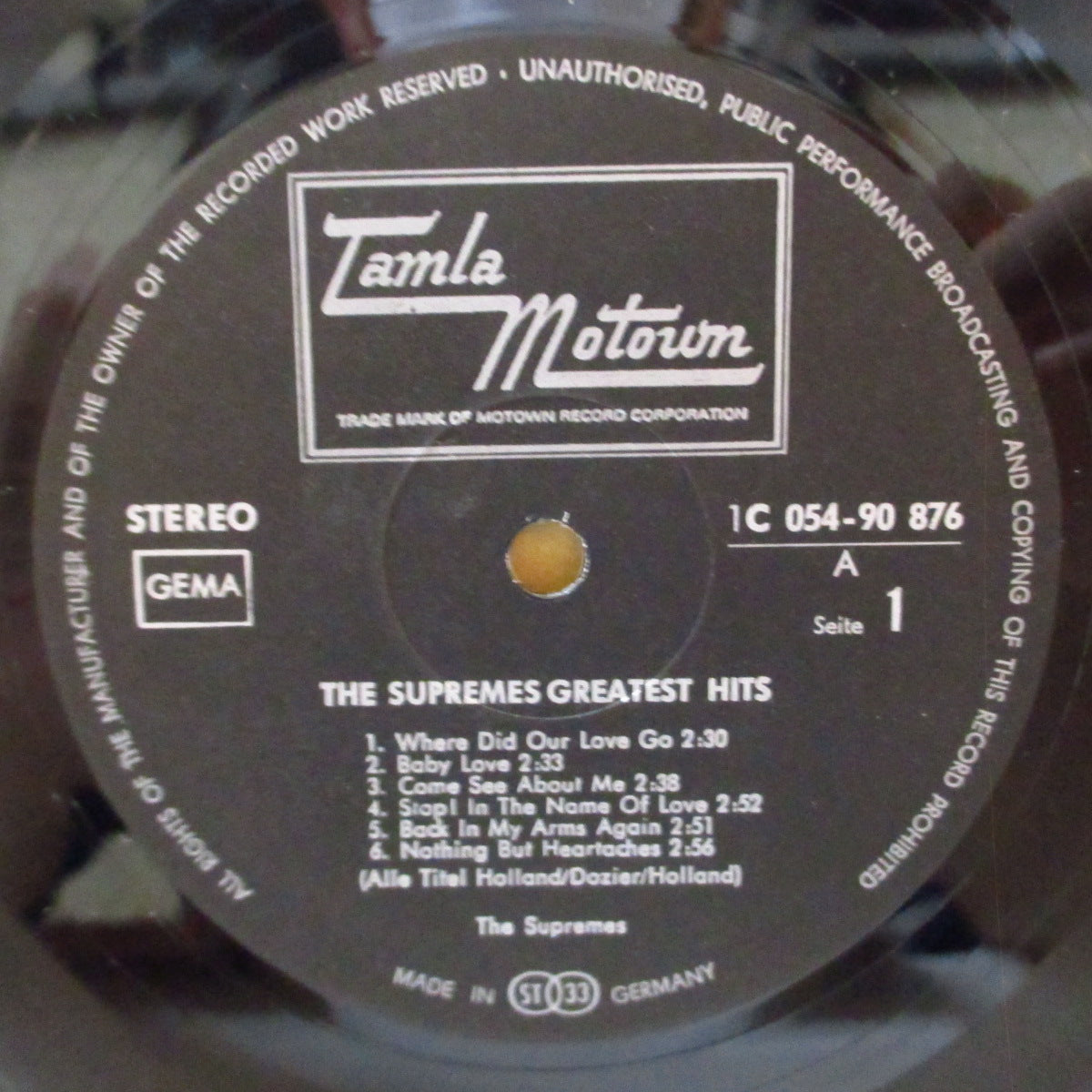 SUPREMES (シュプリームス) - Greatest Hits (ドイツ '74 再発ステレオ LP/両面コーティング・ジャケ)ベスト・コンピ全12曲