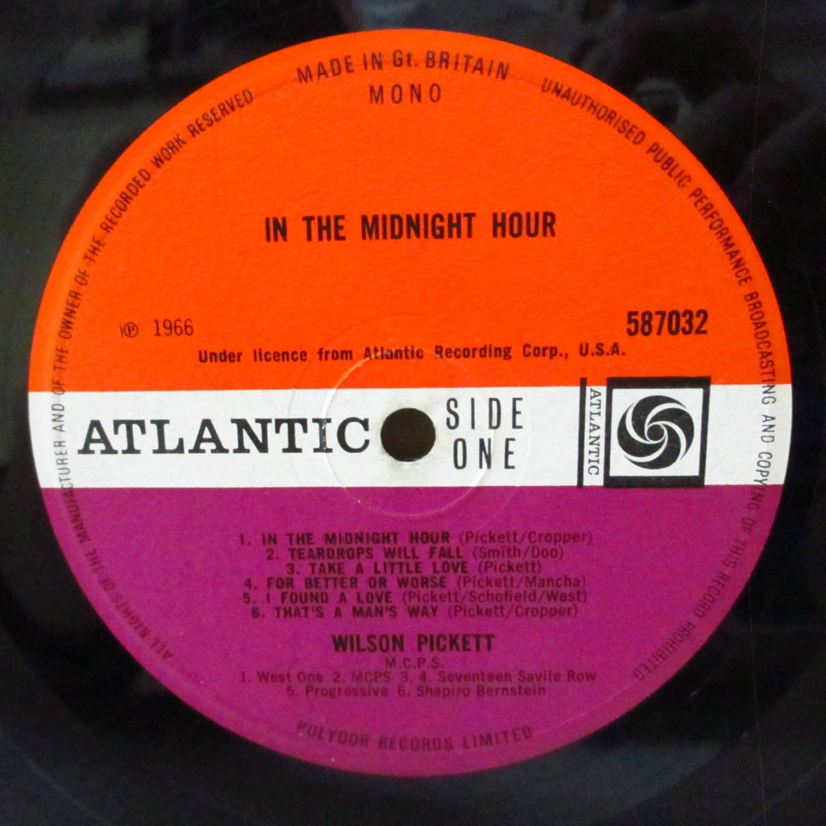 WILSON PICKETT (ウィルソン・ピケット) - In The Midnight Hour (UK '66 再発モノラル LP/表面コーティング・ジャケ)名作セカンドアルバム!