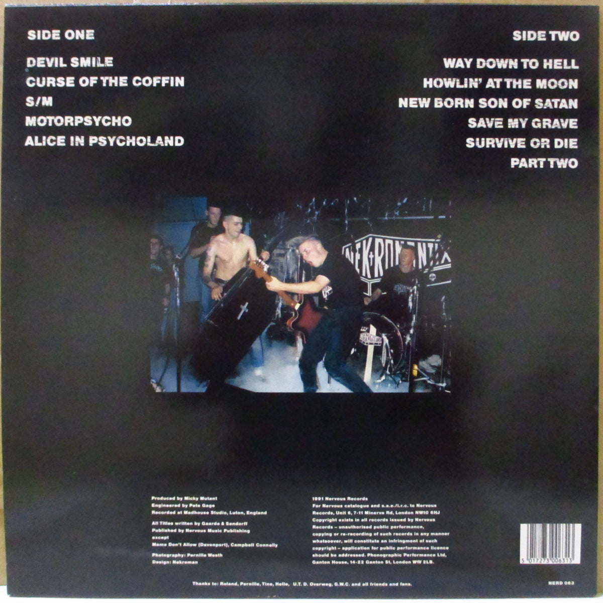 NEKROMANTIX (ネクロマンティクス) - Curse Of The Coffin (UK 限定「青マーブル盤」 LP) '91年2ndアルバム