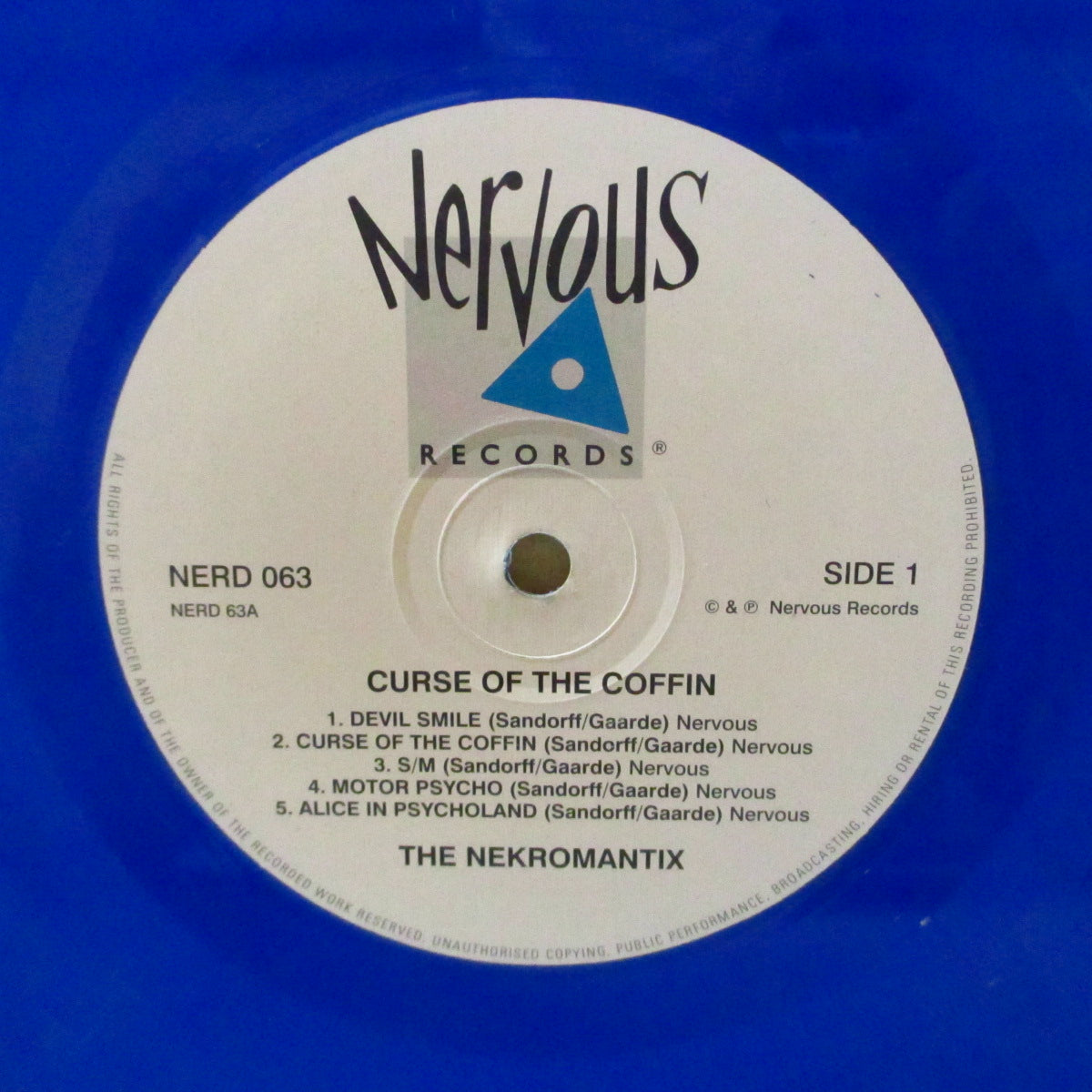 NEKROMANTIX (ネクロマンティクス) - Curse Of The Coffin (UK 限定「青マーブル盤」 LP) '91年2ndアルバム