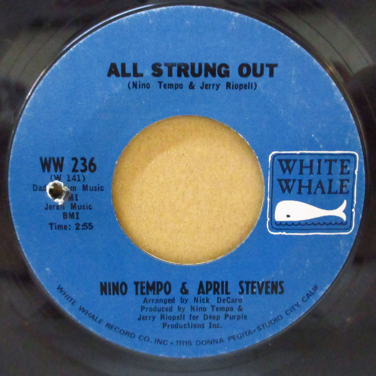 NINO TEMPO & APRIL STEVENS (ニノ・テンポ & エイプリル・スティーブンス) - All Strung Out (US '66 オリジナル 7インチ)極上「音の壁」スロウPOPS!