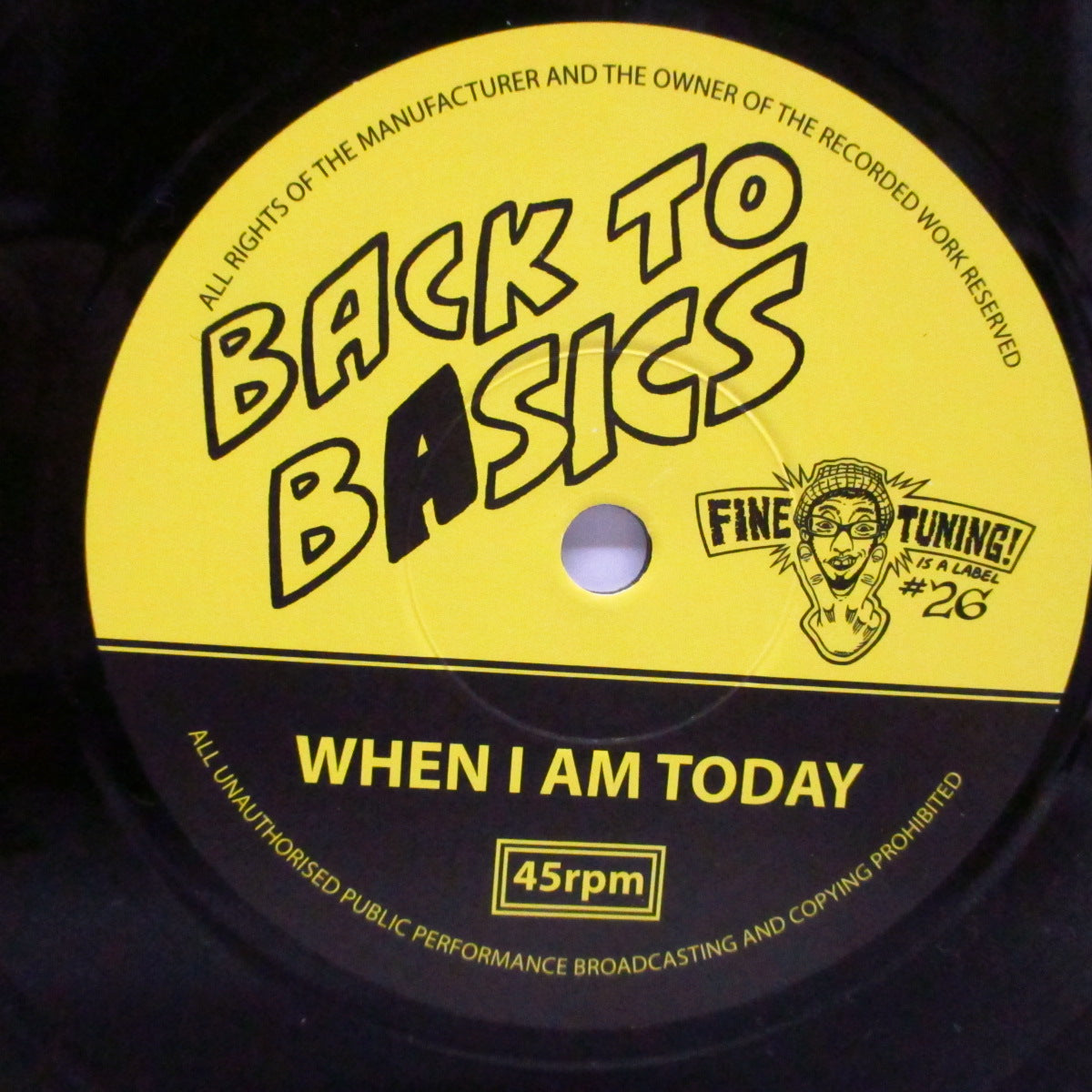BACK TO BASICS (バック・トゥー・ベーシックス) - When I Am Today (Japan '13 オリジナル 7"/光沢ソフト紙二つ折りジャケ) ex.ファーストアラート!