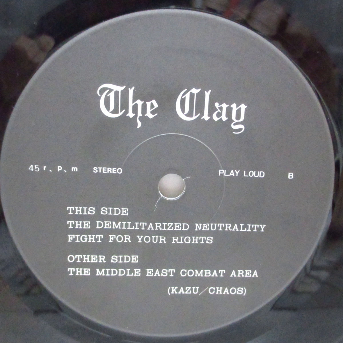 CLAY, THE (クレイ) - The Middle East Combat Area (Japan オリジナル 7"+光沢固紙ジャケ) '84年唯一単独作!