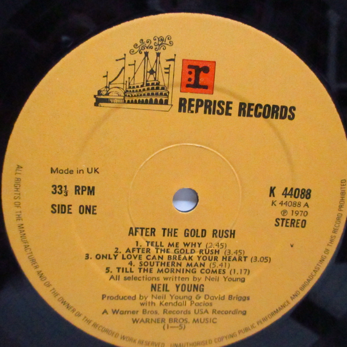 NEIL YOUNG (ニール・ヤング) - After The Gold Rush (UK 70'sセカンドプレスLP+ポスター/「MacNeill社」見開ジャケ)