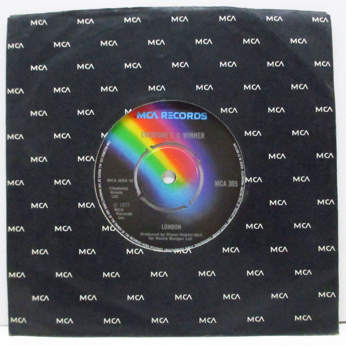 LONDON (ロンドン) - Everyone's A Winner (UK オリジナル 7"+カンパニースリーブ)