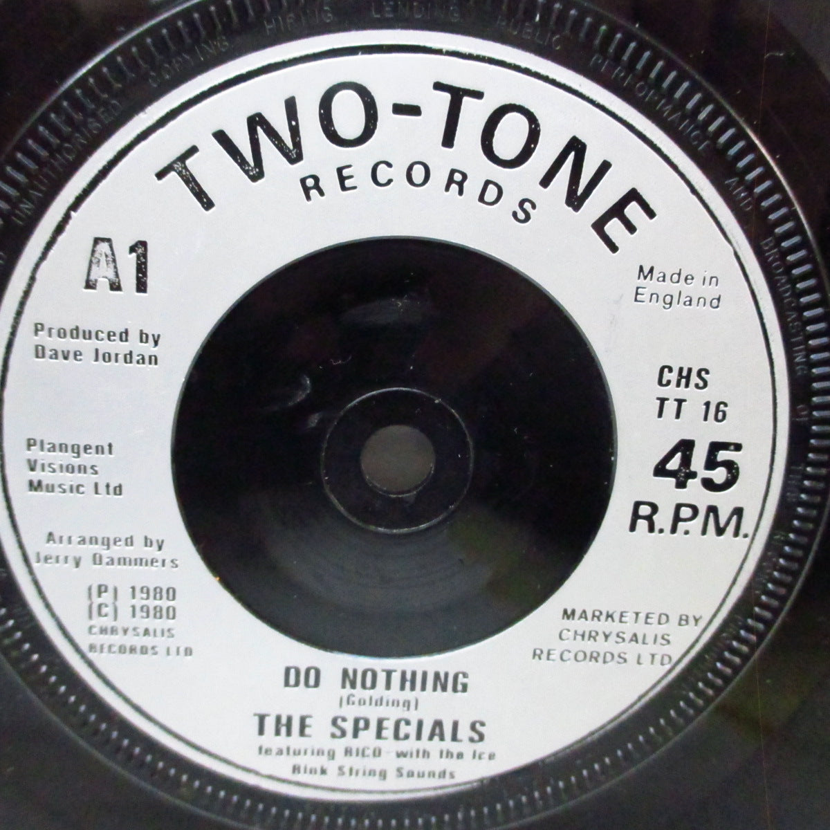 SPECIALS, THE (ザ・スペシャルズ) - Do Nothing (UK '80 再発「銀ラベ」フラットセンター 7"/カンパニースリーブ)B面アルバム未収録!