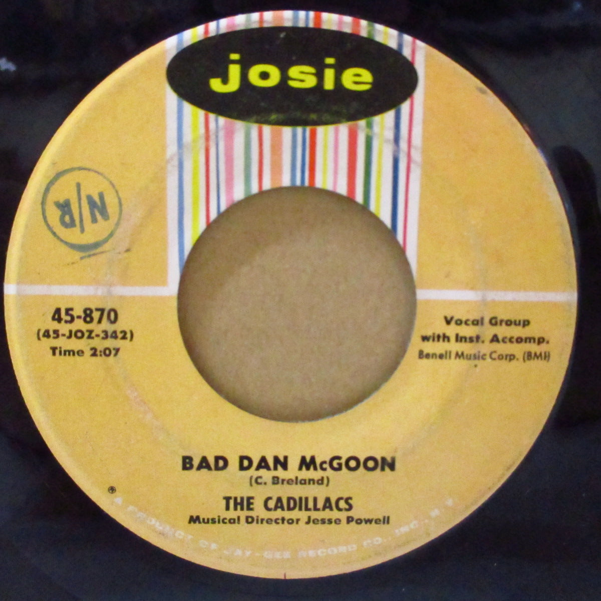 CADILLACS (キャディラックス) - Dumbbell / Bad Dan McGoon (US '59 オリジナル 7インチ) ドゥワップ・ジャイヴァー!