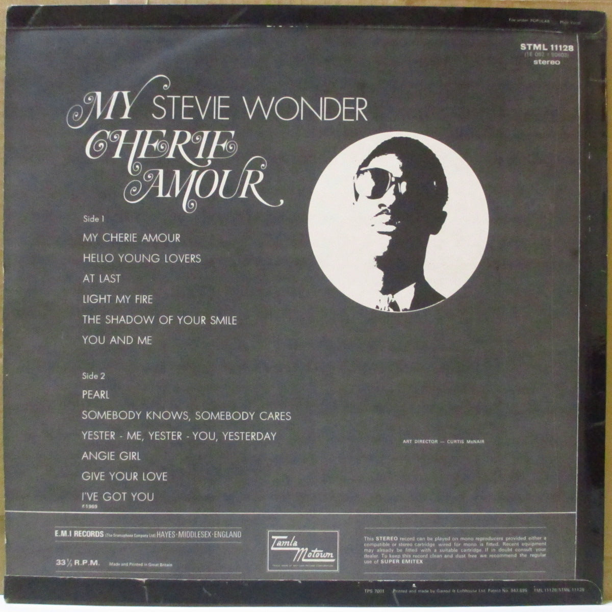 STEVIE WONDER (スティーヴィー・ワンダー) - My Cherie Amour (UK '70 初回オリジナル・ステレオ LP/表面コーティング3面折り返し有りジャケ)近年稀な美品