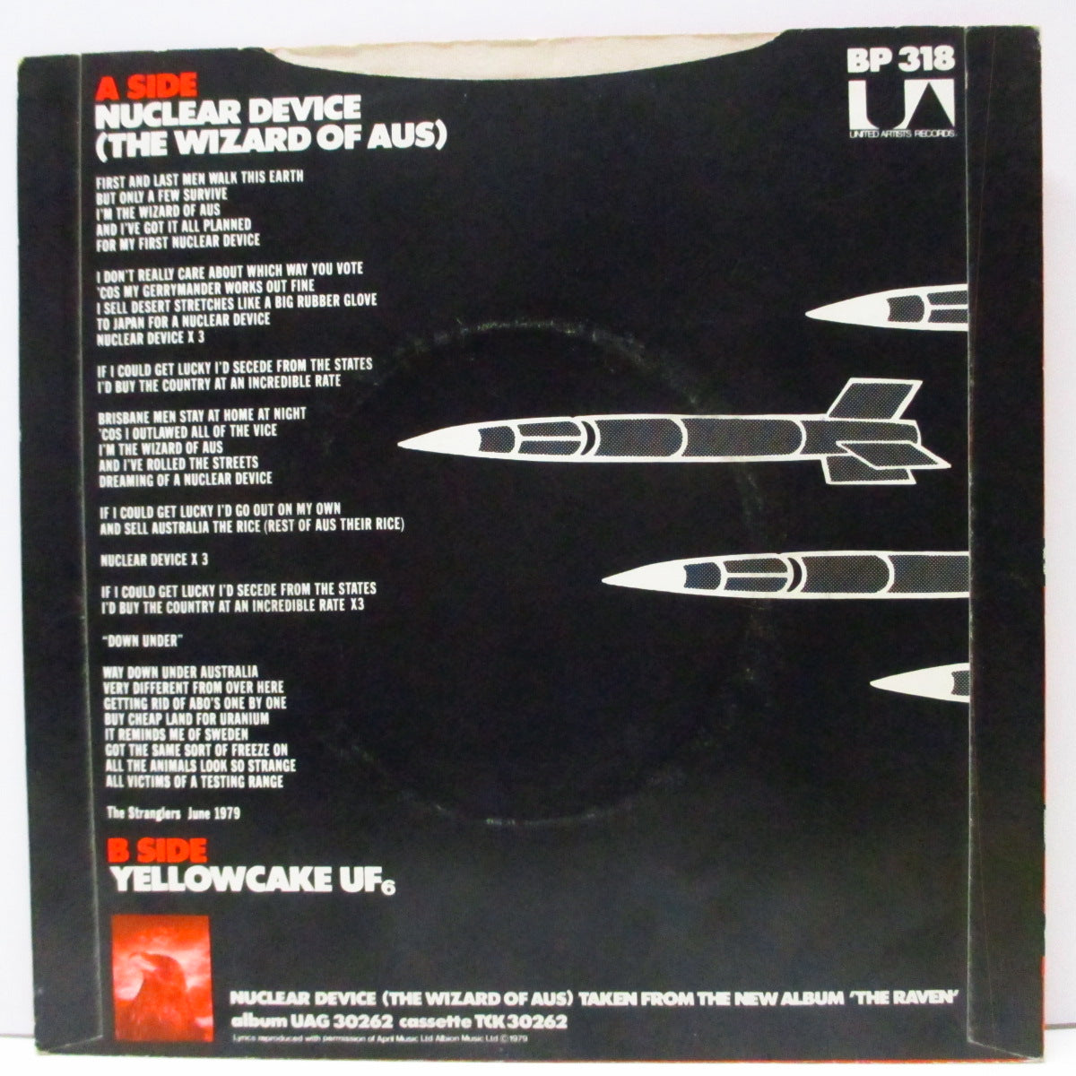 STRANGLERS, THE (ストラングラーズ ) - Nuclear Device - The Wizard Of Aus (UK オリジナル 7"/光沢固紙折り返しジャケ)『ザ・レイヴン』からの第二弾シングル!