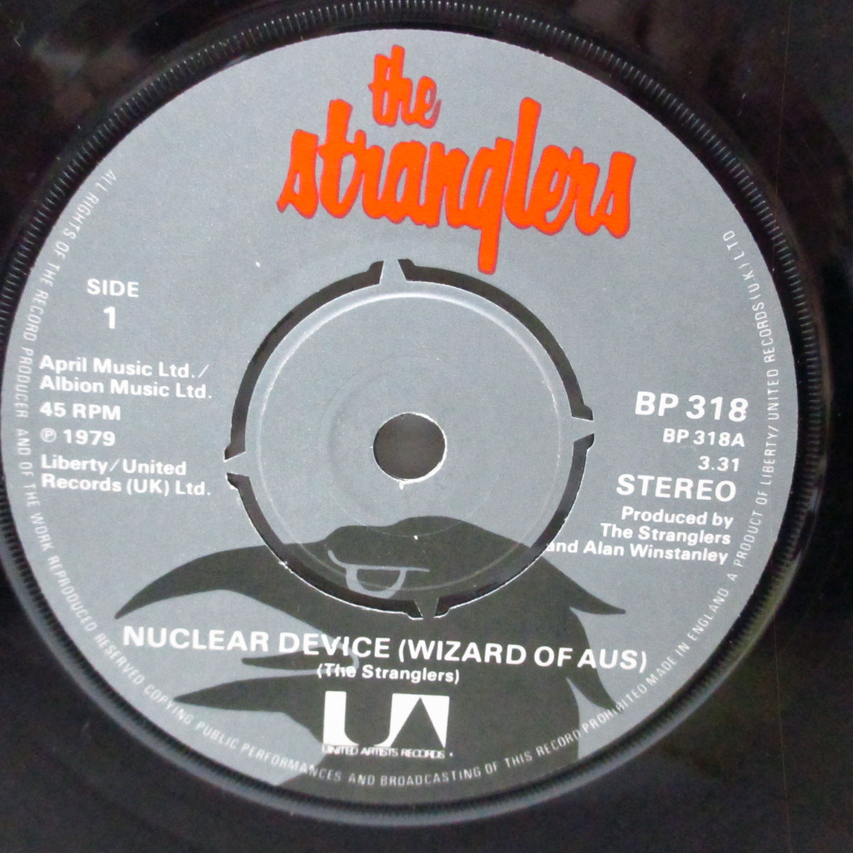STRANGLERS, THE (ストラングラーズ ) - Nuclear Device - The Wizard Of Aus (UK オリジナル 7"/光沢固紙折り返しジャケ)『ザ・レイヴン』からの第二弾シングル!