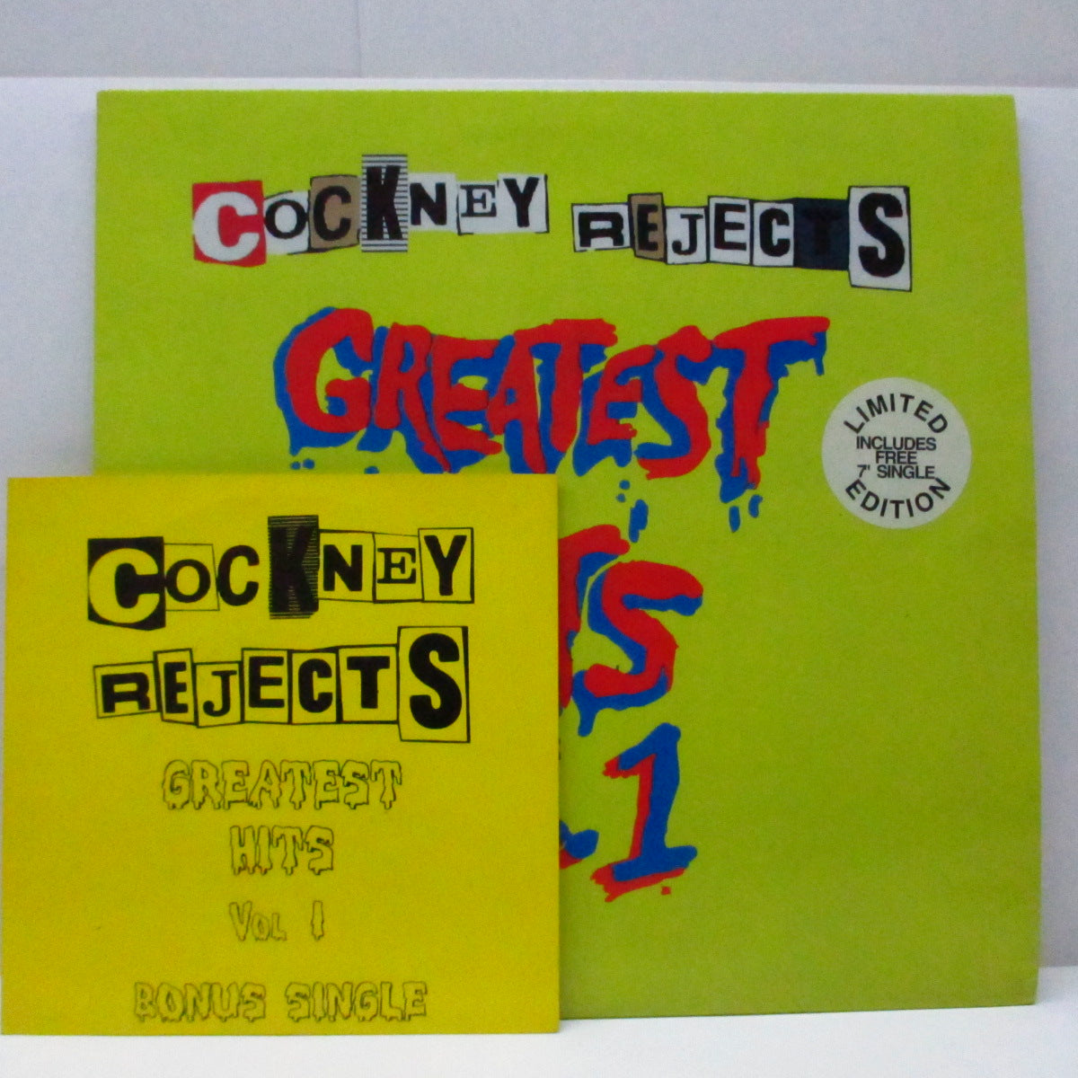 COCKNEY REJECTS (コックニー・リジェクツ) - Greatest Hits Vol.1 (UK '93 再発 LP+インナー、ボーナス7"、ステッカー付ジャケ/Dojo LP 136)