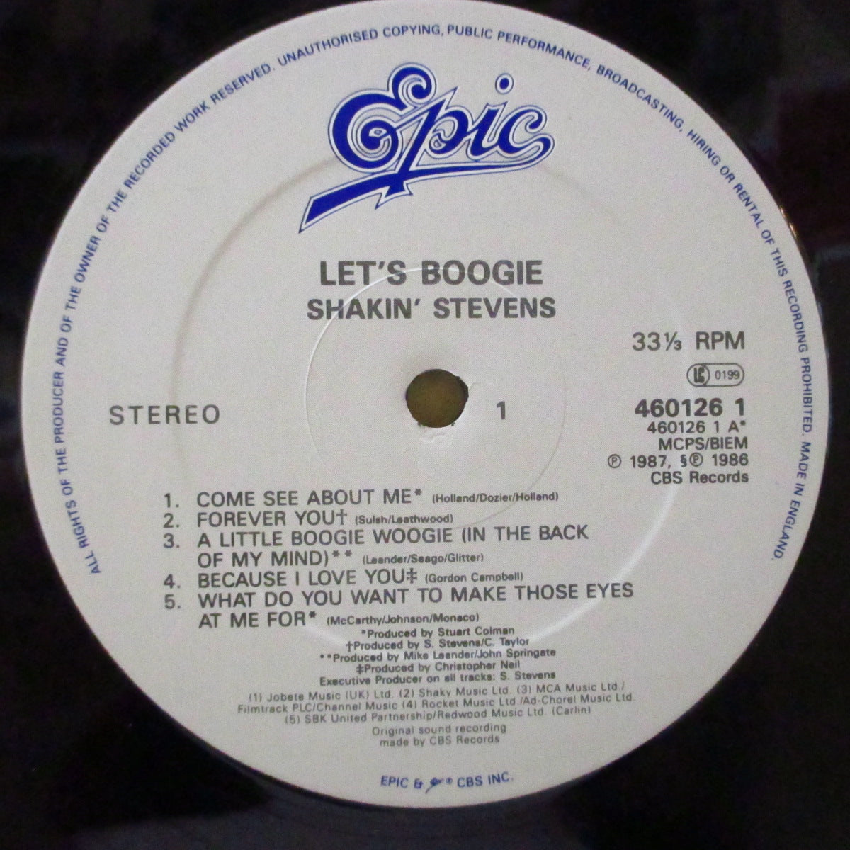 SHAKIN' STEVENS (シェイキン・スティーヴンス) - Let's Boogie (UK オリジナル LP+ソフト紙インナー)