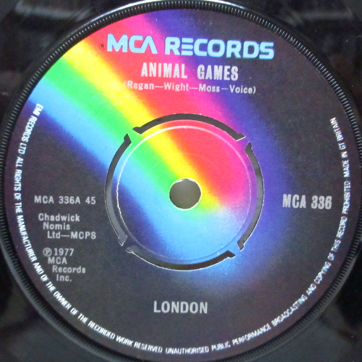 LONDON (ロンドン) - Animal Games (UK オリジナル 7") '77年サード!