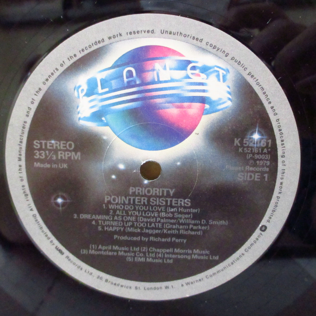 POINTER SISTERS (ポインター・シスターズ) - Priority (UK '79 オリジナル・ステレオ LP) 79年6作目アルバム