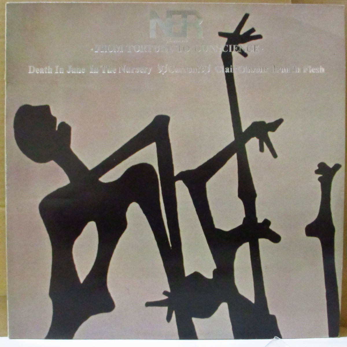 V.A. ('80s UKノイズ/ネオフォーク・コンピ) - From Torture To Conscience (UK '84 1,000枚限定「銀箔エンボス光沢ジャケ」LP+インサート/光沢ジャケ)