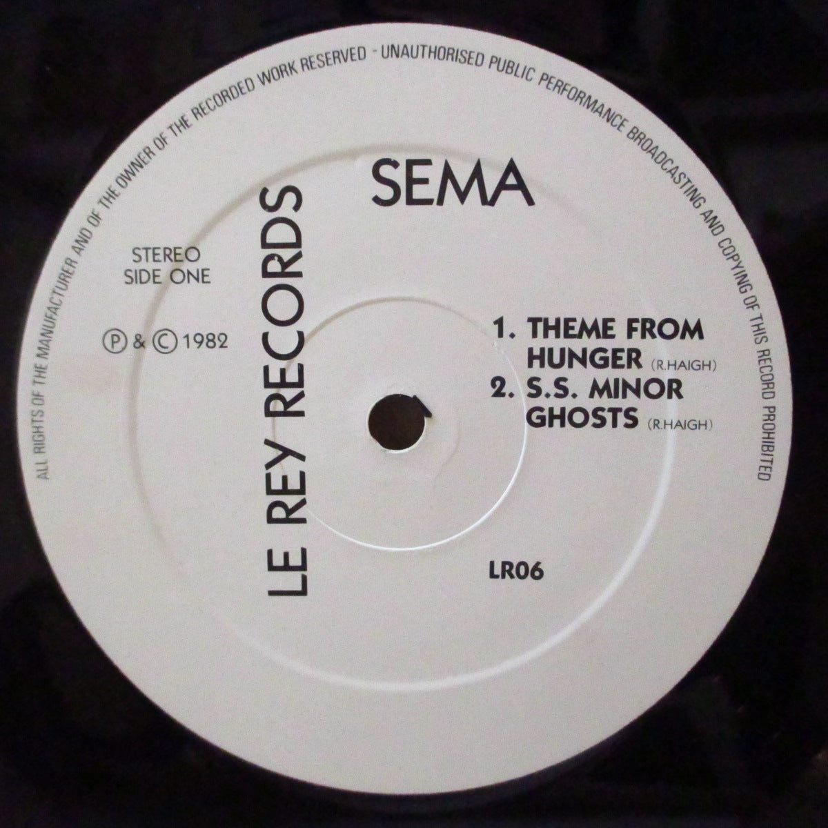 SEMA (セーマ) - Theme From Hunger (UK オリジナル LP)ノイズ・アンビエント名作 '82年2ndアルバム、美品