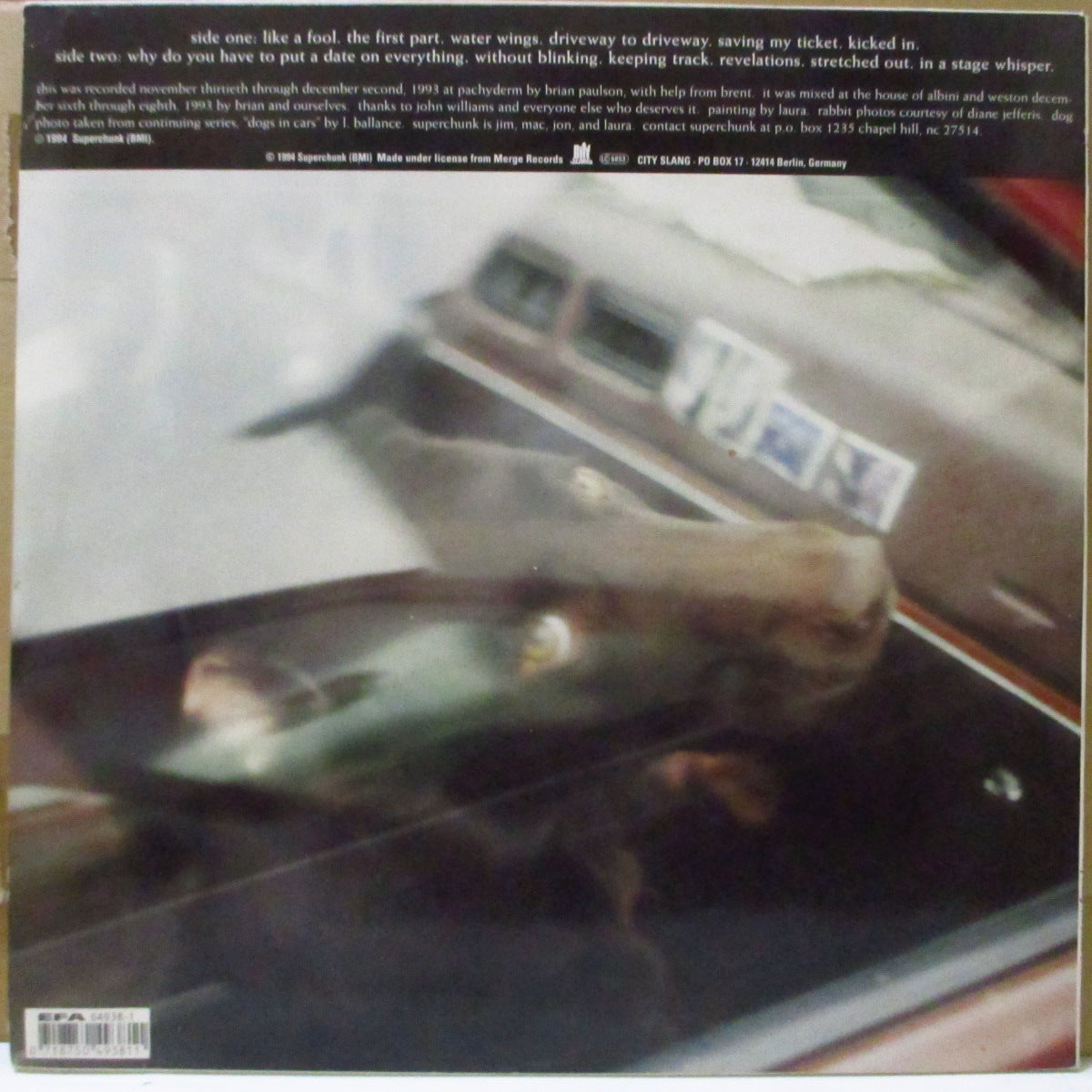 SUPERCHUNK (スーパーチャンク) - Foolish (Germany 限定ブルーヴァイナル LP)