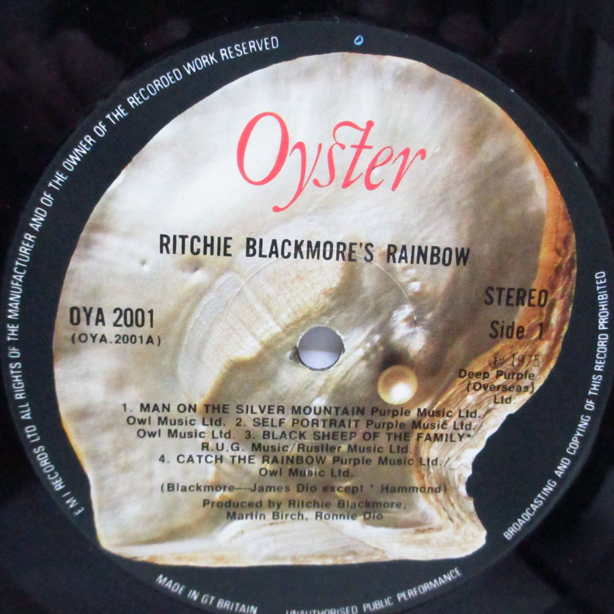 RAINBOW (レインボウ) - Ritchie Blackmore's Rainbow (UK オリジナル「オイスター」ラベ LP/両面コーティング見開ジャケ) '75年デビューアルバム !