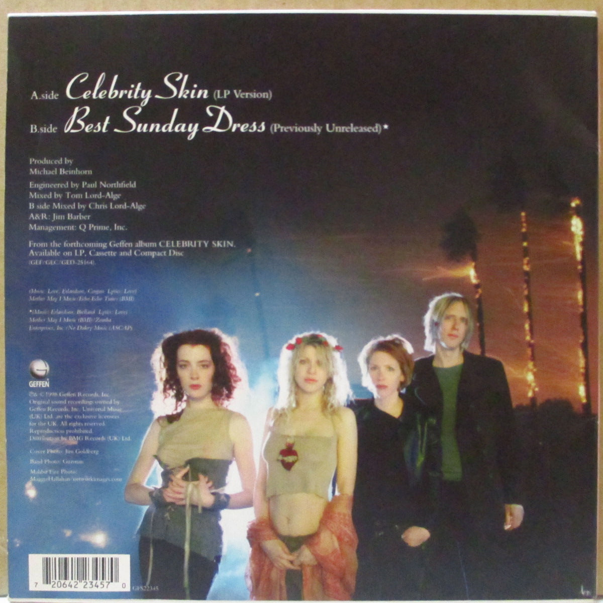 HOLE (ホール) - Celebrity Skin (UK オリジナル 7インチ+光沢固紙ジャケ)