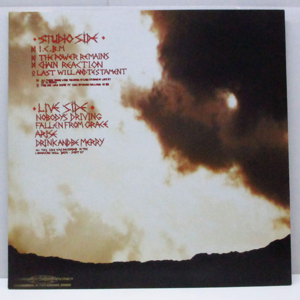 AMEBIX (アメビックス) - The Power Remains (German 5,853枚限定「ブラックヴァイナル」LP) スタジオ&ライブ!