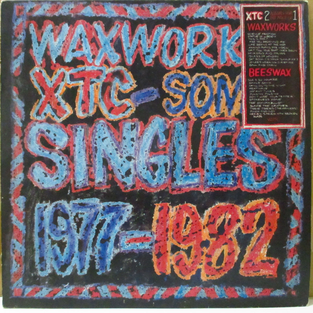 XTC (エックスティーシー) - Waxworks / Beeswax (UK オリジナル 2xLP/レアステッカー付き光沢ジャケ)
