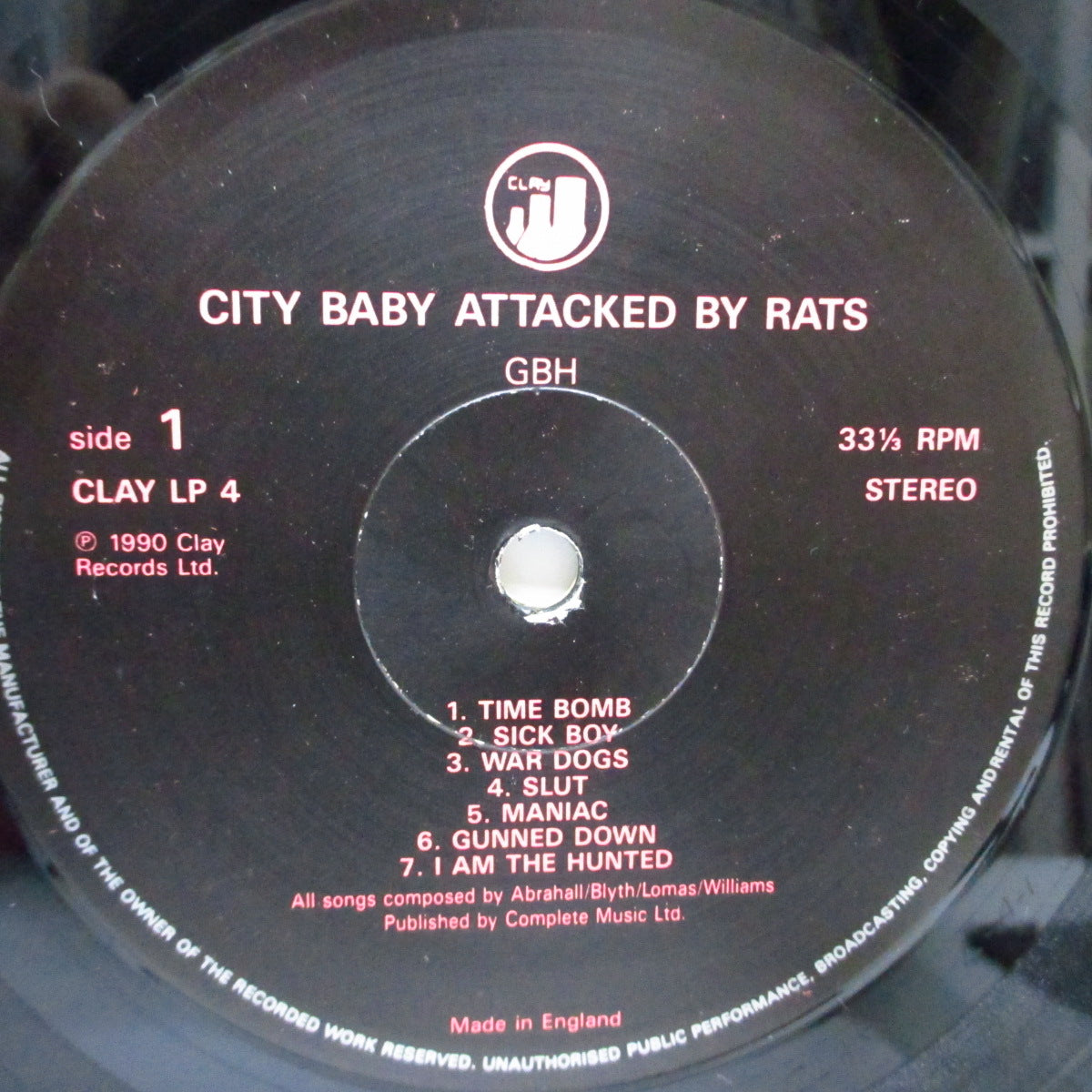 Charged G.B.H (チャージド G.B.H) - City Baby Attacked By Rats (UK '90 再発「ピンクロゴ」ラベ LP/バーコード有ジャケ)'82年ファースト!