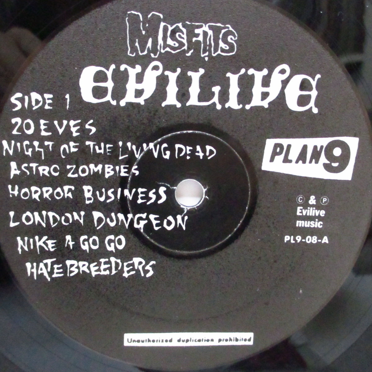 MISFITS (ミスフィッツ) - Evilive (US '87 初回オリジナル「光に透かすと赤茶色盤」LP ) 近年稀な美品!